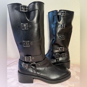 Wild Fable Black Buckle Combat Boots